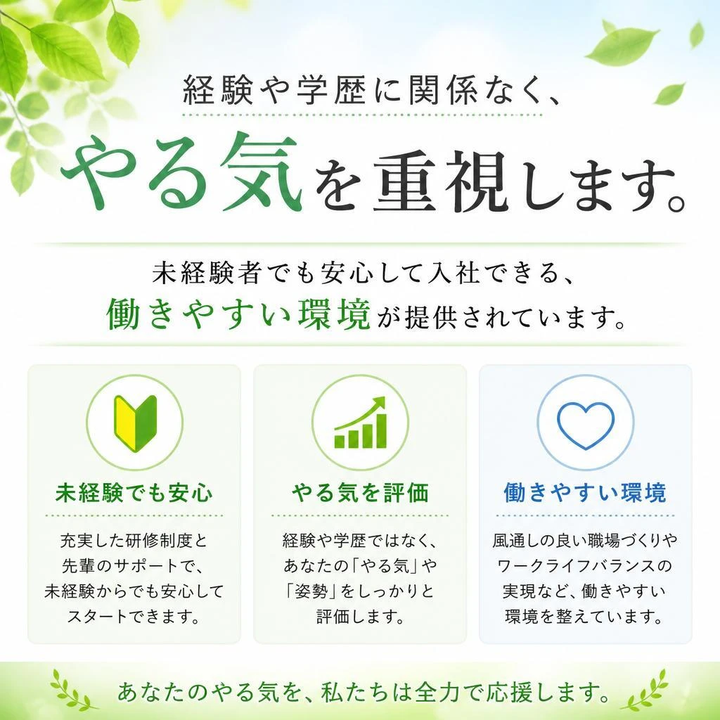 やる気を重視する職場